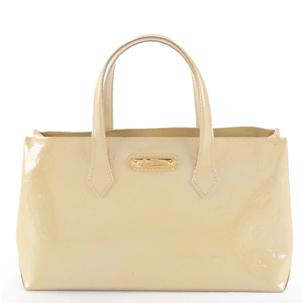 Pre Loved Louis Vuitton Yellow Vernis Wilshire PM Bag.